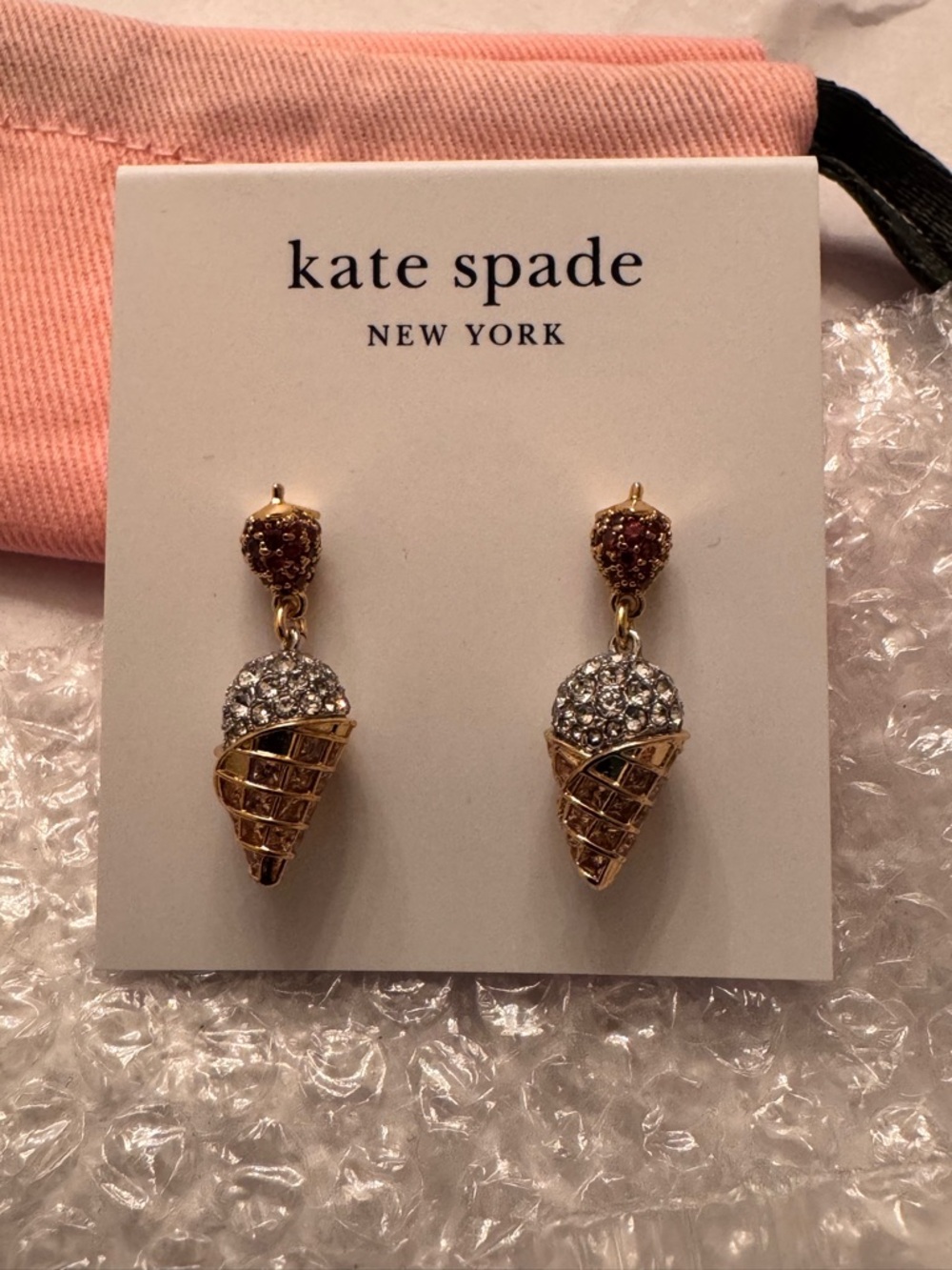 Spring Sale! New Kate Spade ice cream cone snack drop earrings